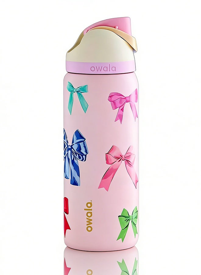 Owala FreeSip Double Insulated Stainless Steel Sports Water Bottle With Straw BPA-Free 1-Pack 32oz - Image 1